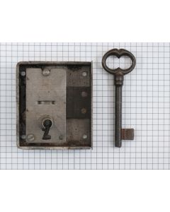 Opdekslot zwaar + sl ijzer geroest / L40