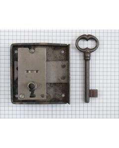 Opdekslot zwaar + sl ijzer geroest / L45