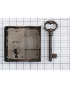 Opdekslot zwaar + sl ijzer geroest / L50