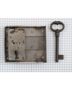 Opdekslot zwaar + sl ijzer geroest / L55