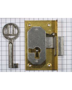 Half-opdekslotje messing 22mmL