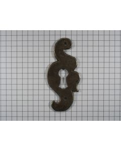 Sleutelplaat geroest, links