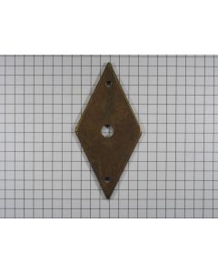 Achterplaat ruit 35 x 70 mm ijzer verbro