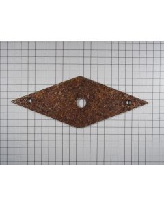 Achterplaat ruit 98 x 38 mm ijzer geroes