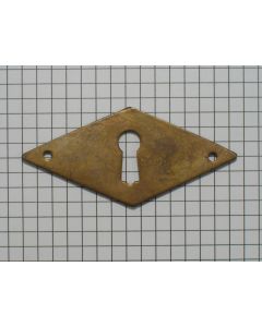 Sleutelplaat ruit horizontaal, messing a