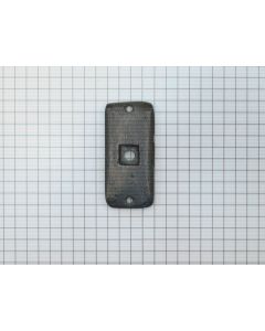 Achterplaat rechthoekig ijzer blank