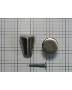 Knop konisch RVS, 24 mm