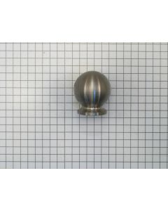 Knop RVS bol 25 mm + achterpl.