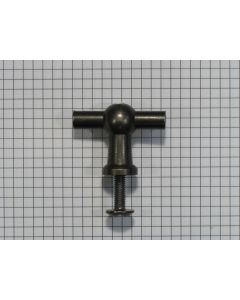 Kraanknopje ijzer blank 45 mm