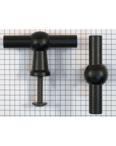 Kraanknop 70 mm zwart