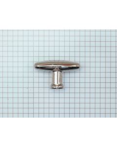 Knop ovaal, messing glansnikkel, 45 mm