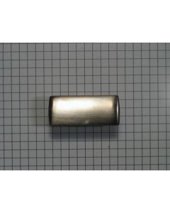 Knop rechthoekig, messing nikkel mat 41x