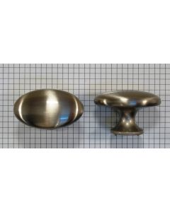 Knop ovaal, 60 x 38 mm, RVS-look