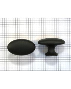 Knop ovaal, 60 x 38 mm, matzwart