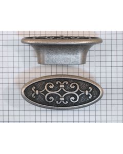 Knop 73mm oud zilver