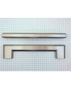 Greep recht, 128 mm, mat nikkel
