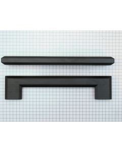Greep recht, 128 mm, zwart