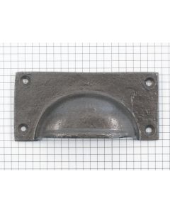 Komgreep, ijzer blank lak, 100 x 46 mm
