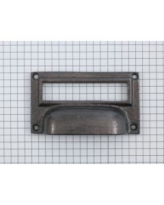 Etiketgreep, ijzer blank gelakt, 78 x 44