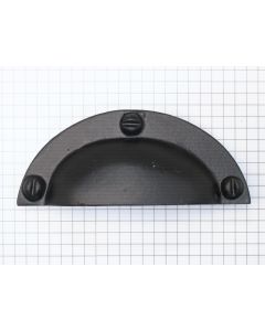 Komgreep glad , ijzer zwart, 98x40mm