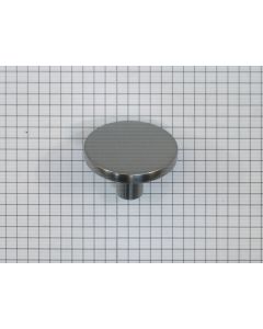 Platte knop, zamac, 41 mm, RVS-look