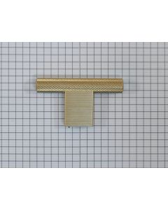 T-Knop ribbel aluminium, oud goud, 60 mm