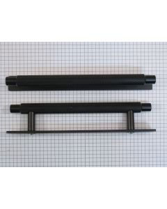Greep geribbeld, 128 mm, mat zwart