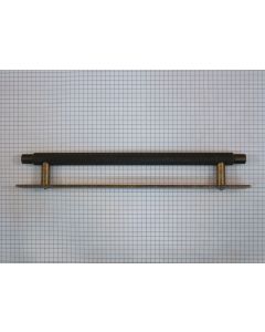 Greep geribbeld, 192 mm, messing antiek