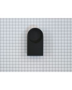 Voetje tbv buis 22 mm RVS mat zwart