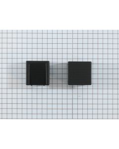 Industrieknop, mat zwart, 25mm