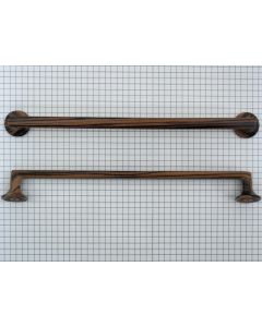 Greep op ronde voetjes, houtnerf, 192 mm