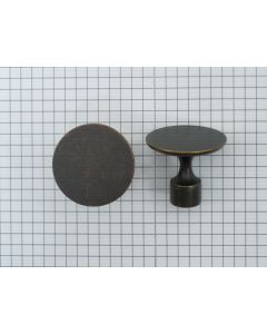 Knop, zamac, 35 mm, donker brons