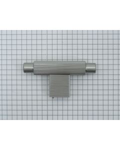 T-knop, geribbeld, 70 mm, RVS-look