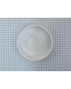 Infreesgreep, rond, 74 x 13 mm, mat wit