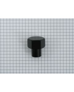 Knop 6-hoekig 24 mm mat zwart