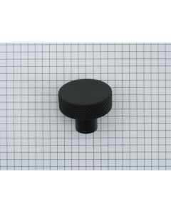 Knop plat met profielrand 35mm mat zwart