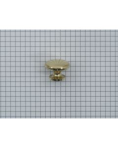 Knop, messing, 25 mm geel messing