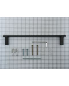 Glasdeurgreep, zamac, zwart 230 mm