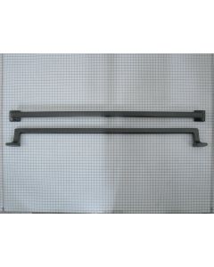 Greep hoekig, gun metal, 320 mm