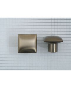 Knop 'kussentje' 30x30x16 mm Champagne