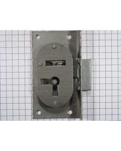 Half-opdekslot ijzer blank 20 mm links