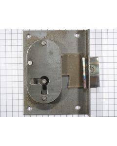 Half-opdekslot ijzer blank 35 mm links