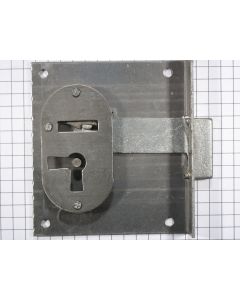 Half-opdekslot ijzer blank 45 mm links