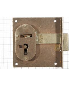 Half-opdekslot ijzer geroest 50 mm L