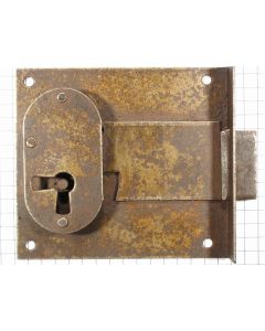 Half-opdekslot ijzer geroest 60 mm L