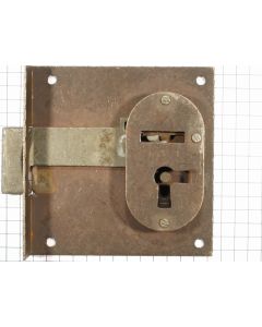 Half-opdekslot ijzer geroest 50 mm R