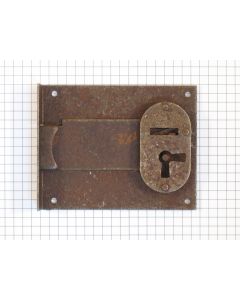 Half-opdekslot ijzer geroest 70 mm R