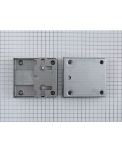 Opdekslot met flap ijzer blank 35 mm