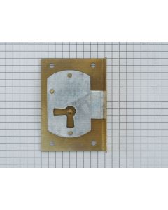 Half-opdekslot vermessingd 25 mm links