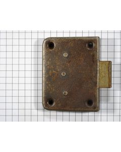 Opdekslot + flap ijzer geroest 25 mm